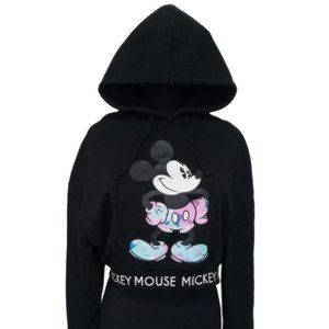 Vtg. Disney Mickey Mouse Crop Hoodie -No Stains Or Wear